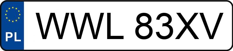 Numer rejestracyjny WWL 83XV posiada TOYOTA COROLLA 1.4KAT - WWL83XV Numer rejestracyjny WWL 83XV posiada TOYOTA COROLLA 1.4KAT - WWL83XV
