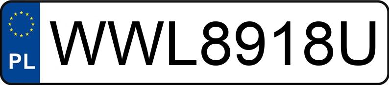 Numer rejestracyjny WWL8918U posiada  