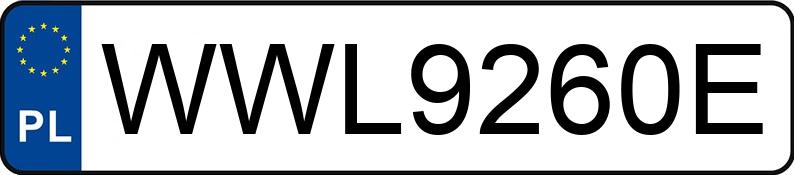 Numer rejestracyjny WWL 9260E posiada FORD MONDEO - WWL9260E