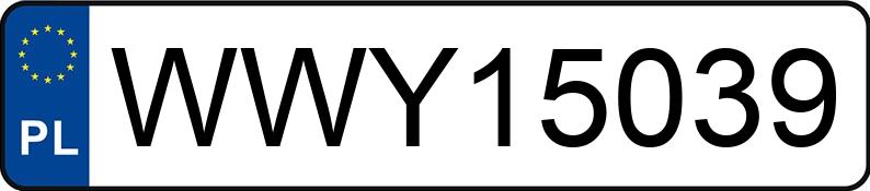 Numer rejestracyjny WWY 15039 posiada OPEL SIGNUM - WWY15039