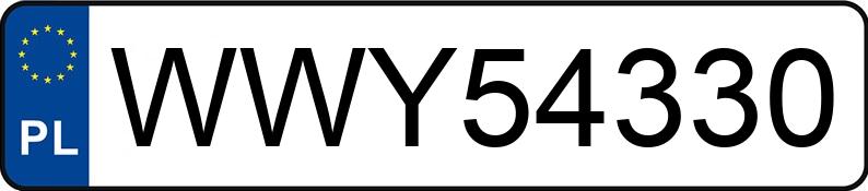 Numer rejestracyjny WWY 54330 posiada MAZDA 5 - WWY54330
