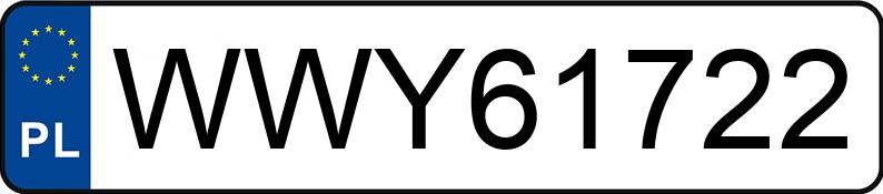 Numer rejestracyjny WWY 61722 posiada MITSUBISHI LANCER - WWY61722