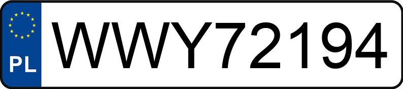 Numer rejestracyjny WWY 72194 posiada AUDI A4 Avant Quattro 3.0 TDi MR`05 E3 8E A4 Avant Quattro 3.0 TDi MR`05 E3 8E - WWY72194