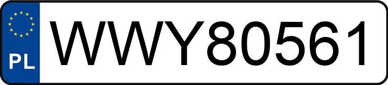 Numer rejestracyjny WWY 80561 posiada MERCEDES-BENZ 230 TE - WWY80561