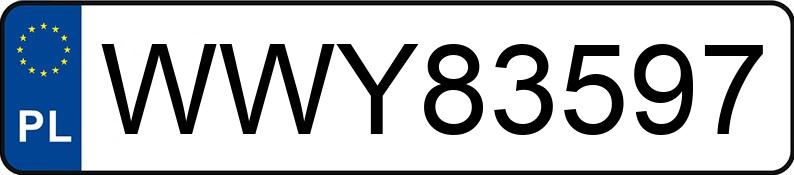Numer rejestracyjny WWY 83597 posiada AUDI A6 - WWY83597