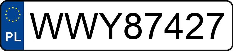 Numer rejestracyjny WWY 87427 posiada TOYOTA Corolla 1.5 MR`19 E6 Comfort - WWY87427