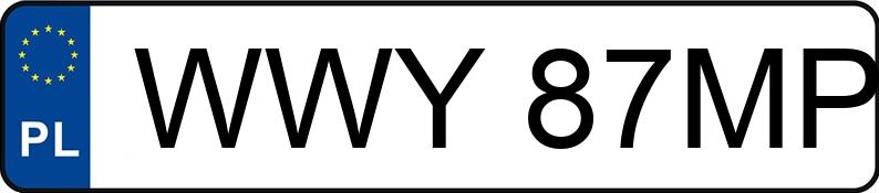 Numer rejestracyjny WWY 87MP posiada TAOTAO CY50T-6 CY50T-6 - WWY87MP