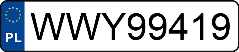 Numer rejestracyjny WWY 99419 posiada FORD EDGE - WWY99419 Numer rejestracyjny WWY 99419 posiada FORD EDGE - WWY99419