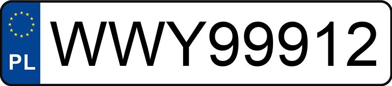 Numer rejestracyjny WWY 99912 posiada KIA K2500 - WWY99912