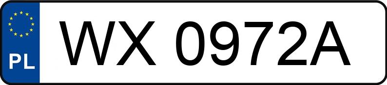 Numer rejestracyjny WX 0972A posiada CHRYSLER GRAND VOYAGER - WX0972A