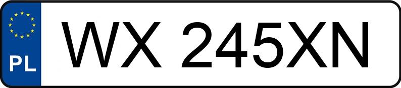 Numer rejestracyjny WX 245XN posiada VOLKSWAGEN PASSAT - WX245XN