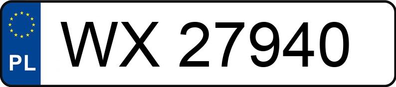 Numer rejestracyjny WX 27940 posiada DAEWOO ESPERO 1,5 KAT. - WX27940