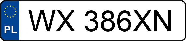 Numer rejestracyjny WX 386XN posiada BMW 340I XDRIVE - WX386XN Numer rejestracyjny WX 386XN posiada BMW 340I XDRIVE - WX386XN