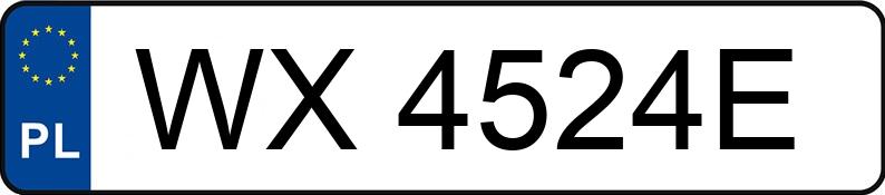 Numer rejestracyjny WX 4524E posiada AUDI Q3 SPORTBACK - WX4524E