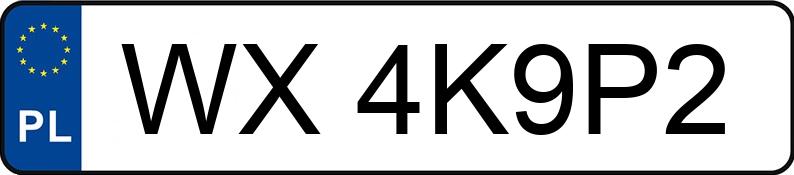 Numer rejestracyjny WX 4K9P2 posiada Virex Orion X7 - WX4K9P2