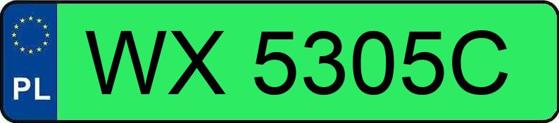 Numer rejestracyjny WX 5305C posiada TESLA Model 3 MR`19 Long Range 75kWh CVT - WX5305C