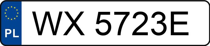 Numer rejestracyjny WX 5723E posiada BMW 530i Kat. MR`01 E39 530i Kat. MR`01 E39 - WX5723E