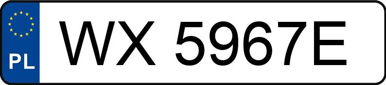 Numer rejestracyjny WX 5967E posiada HONDA CIVIC 1.4 KAT - WX5967E