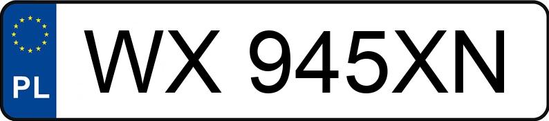 Numer rejestracyjny WX 945XN posiada MAZDA 5 - WX945XN