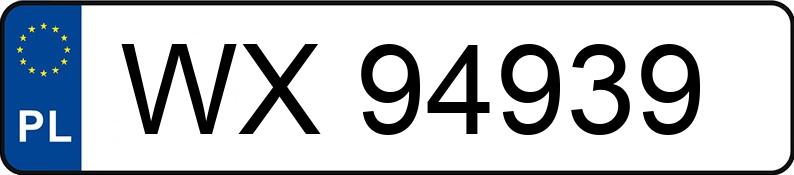 Numer rejestracyjny WX 94939 posiada LANCIA DELTA - WX94939
