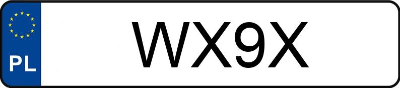 Numer rejestracyjny WX 9X posiada NISSAN 350Z - WX9X