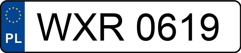 Numer rejestracyjny WXR 0619 posiada BMW 735 I - WXR0619