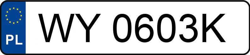 Numer rejestracyjny WY 0603K posiada OPEL FRONTERA 2.2 KAT - WY0603K Numer rejestracyjny WY 0603K posiada OPEL FRONTERA 2.2 KAT - WY0603K