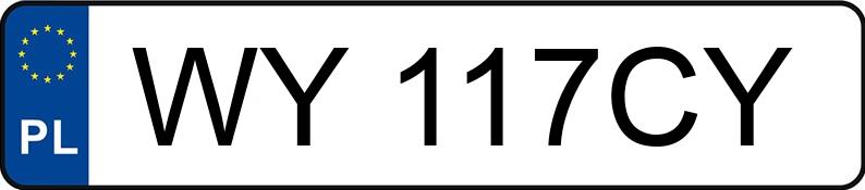 Numer rejestracyjny WY 117CY posiada MERCEDES-BENZ CLS 320 CDI - WY117CY