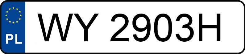 Numer rejestracyjny WY 2903H posiada PEUGEOT PARTNER - WY2903H