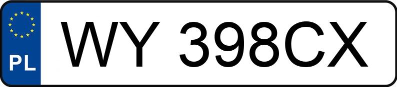 Numer rejestracyjny WY 398CX posiada BMW 318i Coupe Kat. E36 s - WY398CX Numer rejestracyjny WY 398CX posiada BMW 318i Coupe Kat. E36 s - WY398CX
