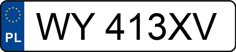 Numer rejestracyjny WY 413XV posiada TOYOTA PRIUS PLUS - WY413XV