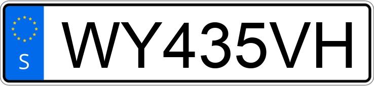 Numer rejestracyjny WY435VH posiada  