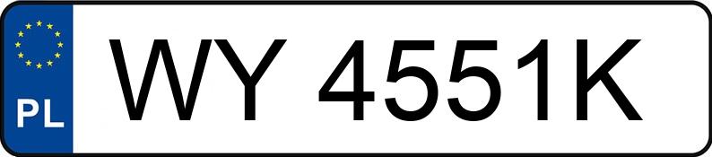 Numer rejestracyjny WY 4551K posiada TOYOTA Yaris 1.0 MR`11 E5 Sprint - WY4551K