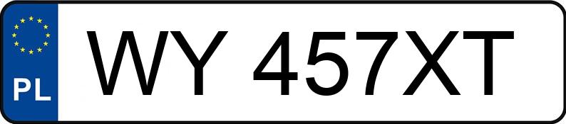 Numer rejestracyjny WY 457XT posiada JEEP AVENGER - WY457XT