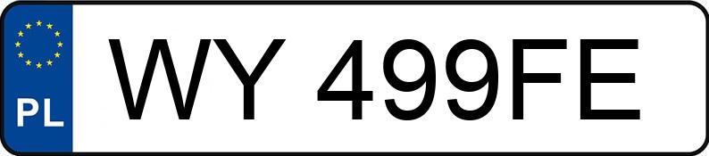 Numer rejestracyjny WY 499FE posiada NISSAN 370Z - WY499FE Numer rejestracyjny WY 499FE posiada NISSAN 370Z - WY499FE