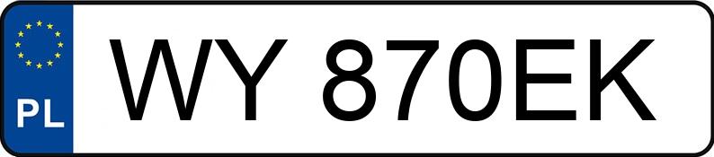 Numer rejestracyjny WY 870EK posiada TOYOTA AVENSIS - WY870EK