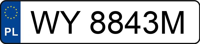 Numer rejestracyjny WY 8843M posiada HYUNDAI TUCSON - WY8843M