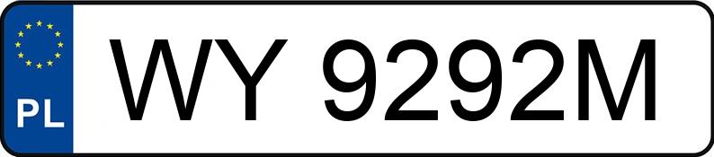 Numer rejestracyjny WY 9292M posiada TOYOTA C-HR - WY9292M