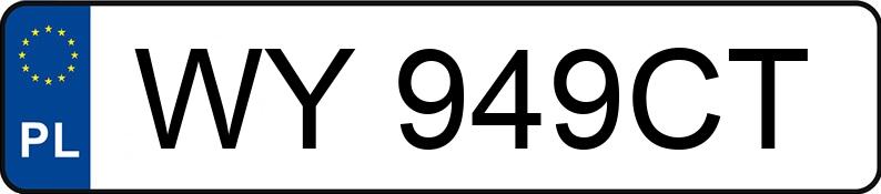Skradziono pojazd o numerach rejestracyjnych WY949CT