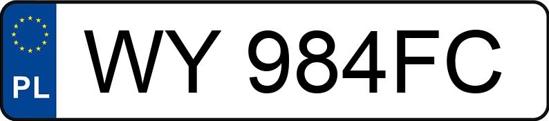 Numer rejestracyjny WY 984FC posiada MERCEDES-BENZ AMG G 63 - WY984FC