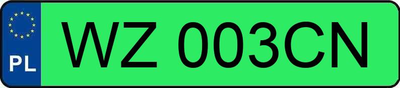Numer rejestracyjny WZ 003CN posiada TESLA Model 3 MR`19 Performance 75kWh CVT - WZ003CN Numer rejestracyjny WZ 003CN posiada TESLA Model 3 MR`19 Performance 75kWh CVT - WZ003CN