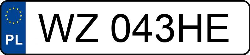 Numer rejestracyjny WZ 043HE posiada KIA RIO - WZ043HE