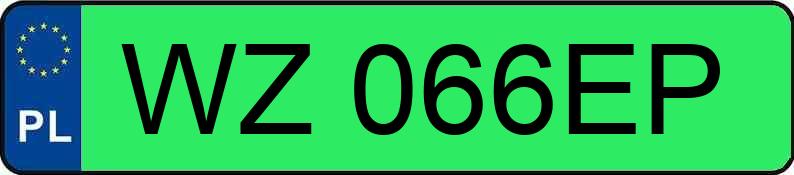 Numer rejestracyjny WZ 066EP posiada DACIA SPRING - WZ066EP