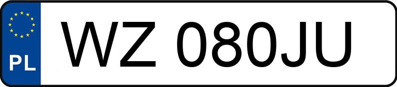 Numer rejestracyjny WZ 080JU posiada  MEGANE - WZ080JU