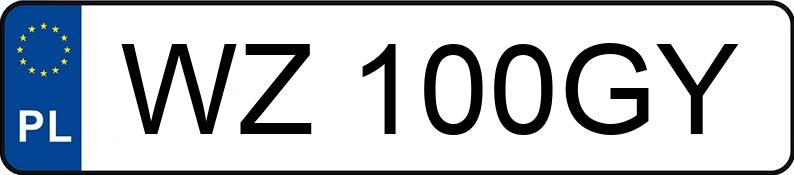 Numer rejestracyjny WZ 100GY posiada CHEVROLET BLAZER - WZ100GY Numer rejestracyjny WZ 100GY posiada CHEVROLET BLAZER - WZ100GY