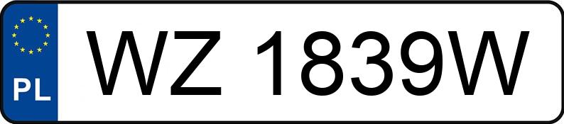 Numer rejestracyjny WZ 1839W posiada SUBARU FORESTER - WZ1839W Numer rejestracyjny WZ 1839W posiada SUBARU FORESTER - WZ1839W