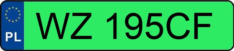 Numer rejestracyjny WZ 195CF posiada HONDA Honda e Base 36kWh - WZ195CF