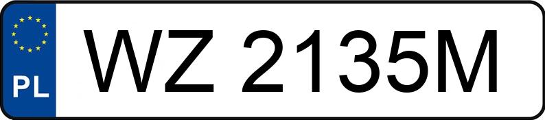 Numer rejestracyjny WZ 2135M posiada OPEL VECTRA - WZ2135M