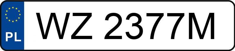 Numer rejestracyjny WZ 2377M posiada SEAT IBIZA - WZ2377M