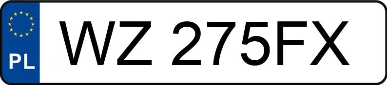 Numer rejestracyjny WZ 275FX posiada VOLKSWAGEN GOLF SPORTSVAN - WZ275FX